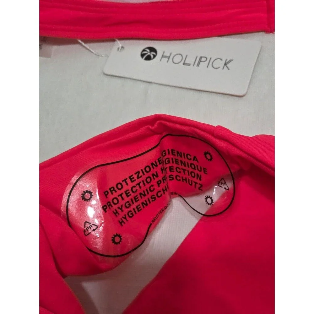 Holipick NWT Halter Top Hot Pink Bikini Woman's Size XL